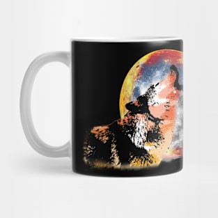 Full moon wolf Mug